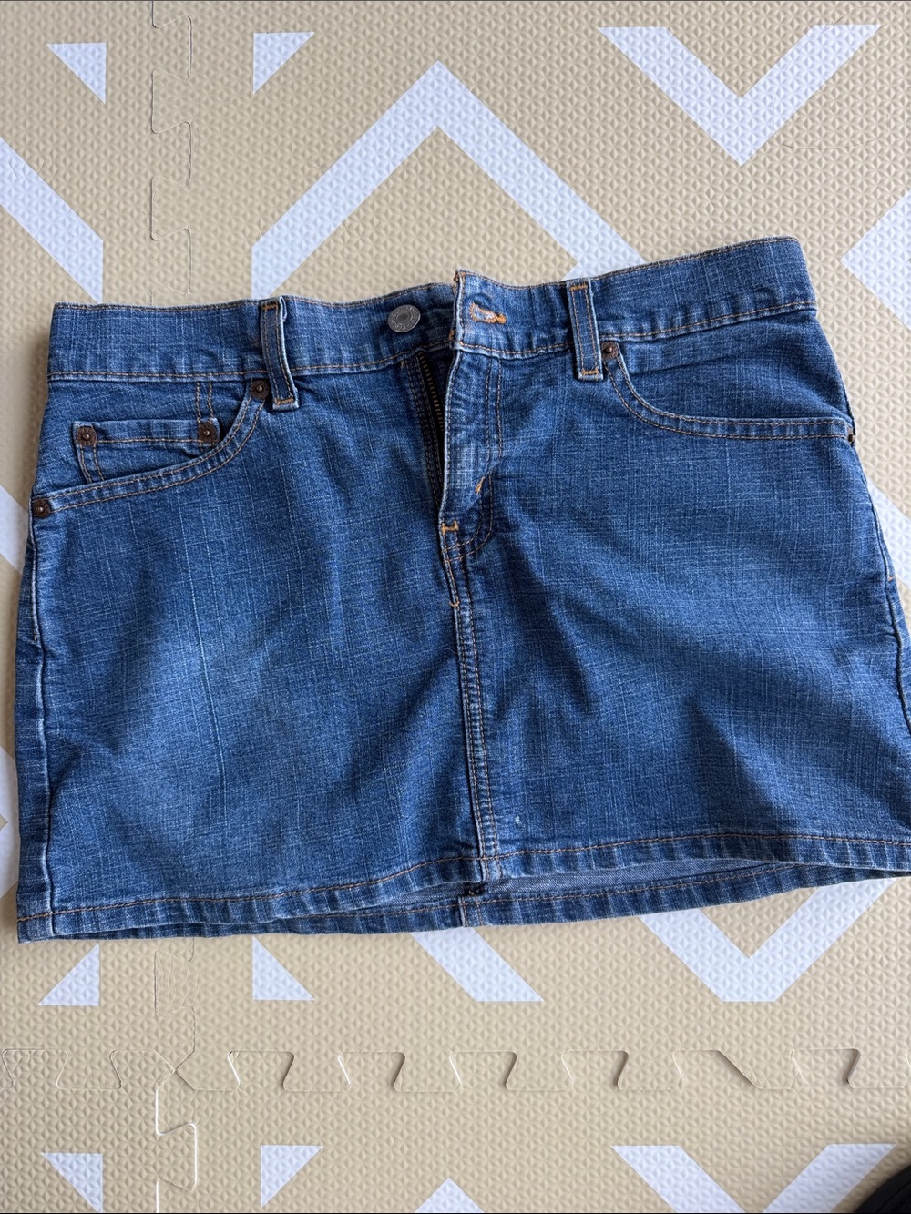 Levi's Dark Blue Denim Mini Skirt